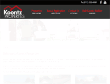 Tablet Screenshot of koontzproperties.com